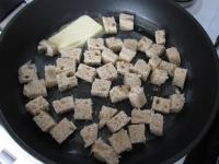 Cut the crusts off the bread and cut the bread...