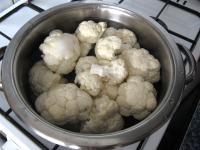 Cut the cauliflower into florets, wash and cook...