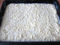 Spread a baking sheet (42X32 cm) with fat and pour...