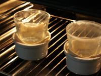 Load the centre of the dough with a cup during...