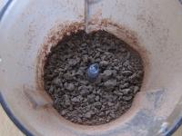 Chop chocolate in a kitchen chopper, put aside...