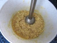 ... and use a hand blender to mix it. ...