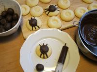 Place mildly flattened marzipan ball into the...