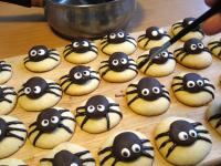 With the help of brush dipped in a chocolate put...