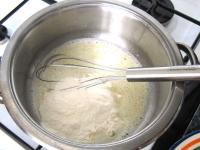 Pour flour in and mix well. ...