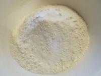 Prepare leaven in warm milk with sugar. Pour flour...
