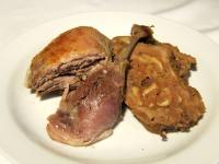Cut duck into serving pieces and serve. It is...