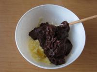 Mix beaten butter with pudding. ...