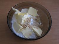 Measure walnuts, flour and sugar into a bowl. Add...