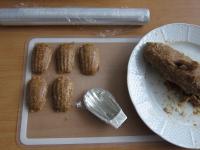 Line the bear paw cake pan with clingfilm. Press...