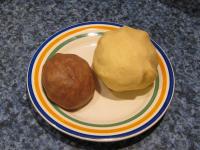 Split the dough into one third and two thirds....