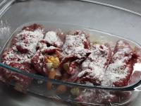 Place the meat parts in a baking dish, salt,...