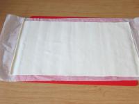 Unroll the puff pastry and leave on the baking...
