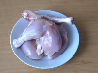 Wash the chicken thighs, remove skin and season...