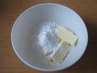 Mix softened butter and sugar in a bowl....