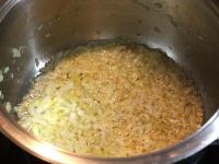 Peel the onion, finely chop and fry in a butter....