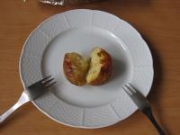 Use forks to tear the potato ......
