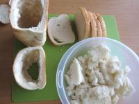 Gradually remove the soft centre from the sliced...