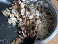 Add mushrooms. You can serve or let bake it....