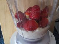 Pour the flakes into a blender, add honey and...