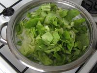 Put them into the soup, stir, set aside and add...