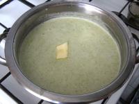 Add knob of butter to soften and enhance the...