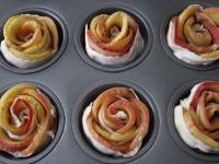 Place created roses into the greased and floured...