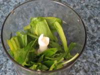 Wash wild garlic, and place into the kitchen...