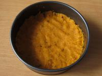 ... and put the carrot mixture in the mold. Press...
