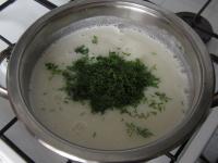 ... add it to the soup and stir, set it aside, add...