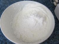 Whip egg whites into stiff foam and whip sugar in....