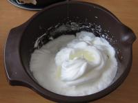 Beat the egg whites until they are foamy....