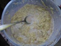 Pour some of the water from the potatoes off, add...