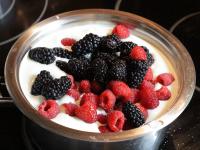 Add fruit and gently stir....