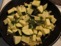 Wash zucchini, cut in into cubes, add in the...