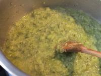 Use a hand egg beater to beat together sour cream,...