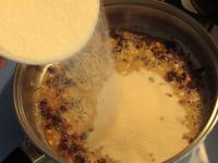 Add semolina....