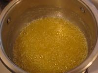 Water evaporates gradually from the butter and...