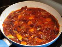 Add to the pan tomato paste, marjoram, ground...