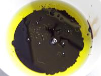 Whip the soy sauce with the oil so that the two...