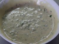 For tahini sauce, mix tahini paste with crushed...