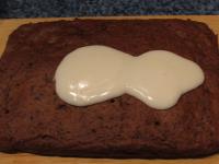 ...and spread on the cooled cake. Let it...