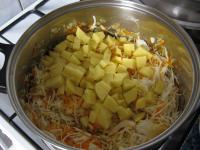 ...with cleaned, washed and diced potatoes....