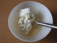 Add curd cheese ......
