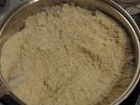 Heat the flour in a pan for 10 minutes, stirring...