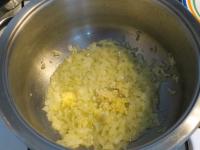Add garlic and ginger to the onion, mix....