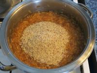 Stir in the almonds. Let cool briefly (not until...