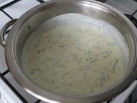 Add cream and season with vinegar. If the sauce is...