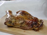 Serve with potato or celery puree poured with a...