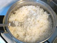 Use fork to aerate the rice. Serve immediately or...